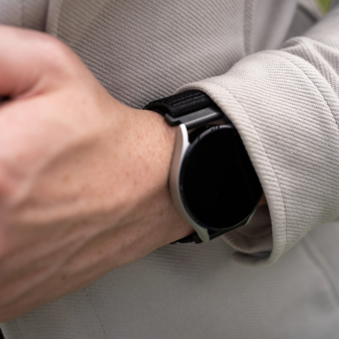 22mm Nylon Quick-Release Strap For Watches Black Mix Replacement