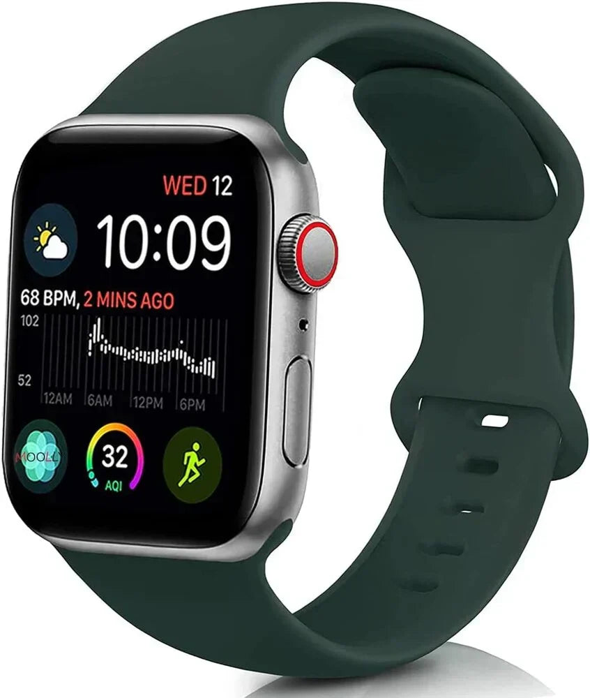 Apple Watch Olive Green Silicone Band For Everyday Use