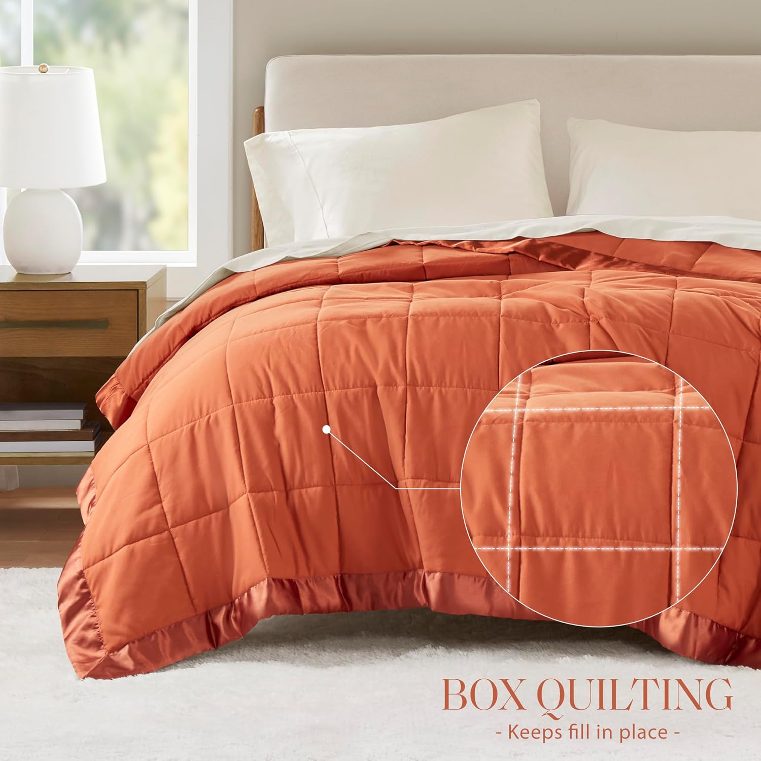 Windom Collection Lightweight Soft Blanket With Satin Trim