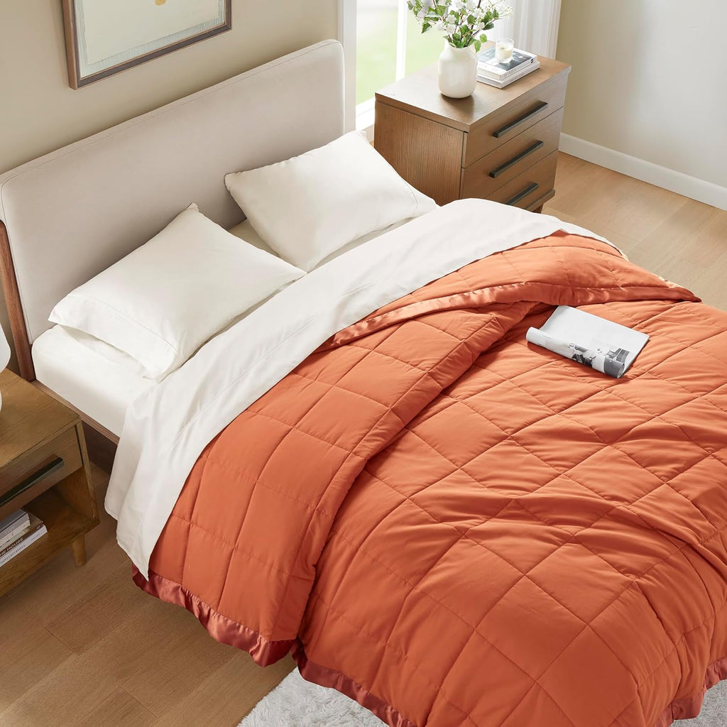 Windom Collection Lightweight Soft Blanket With Satin Trim