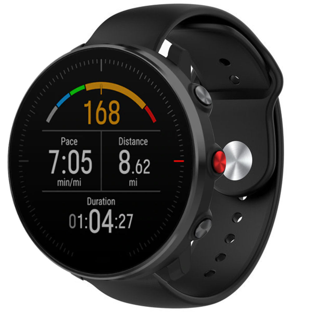 Polar Vantage M Black Silicone Sport Strap Lightweight Flexible