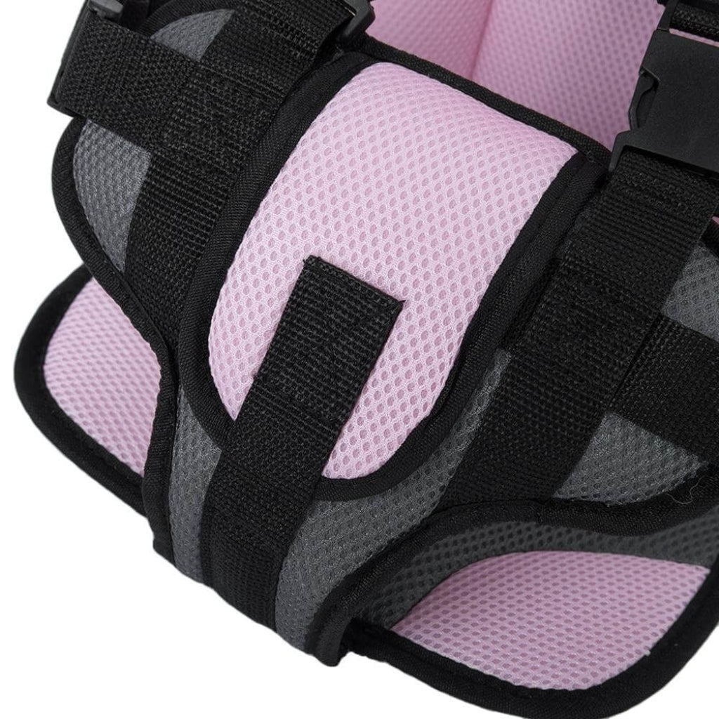 Travel Buddy Foldable Booster Car Seat With Five Point Harness For Travel Convenience