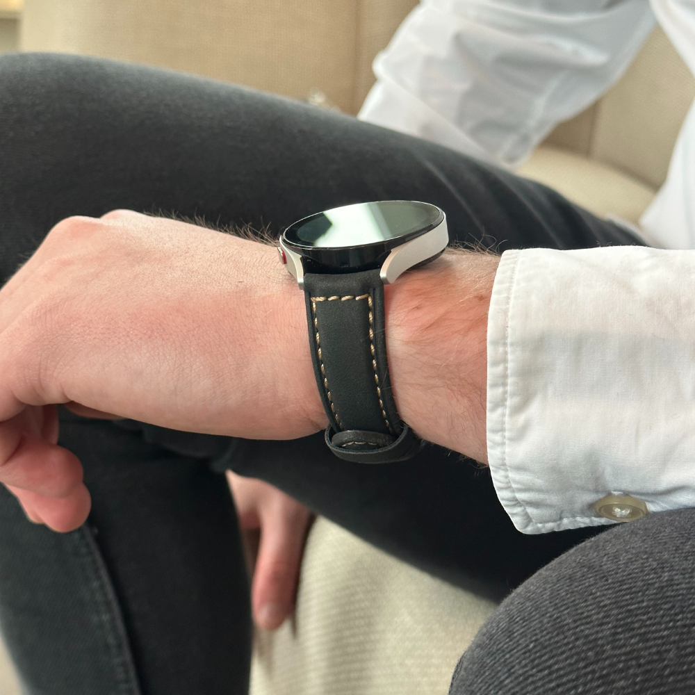Samsung Galaxy Watch 3 45mm Leather Strap In Black
