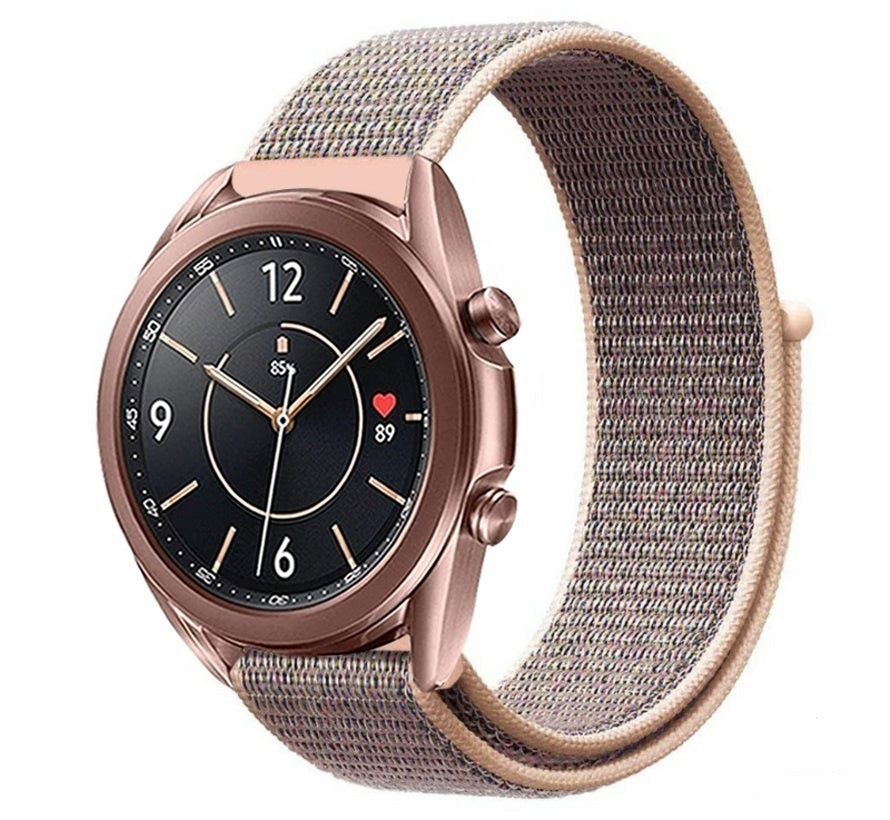 Samsung Galaxy Watch 3 41mm Nylon Band in Grey and Pink