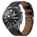 Premium Black Leather Strap for Samsung Galaxy Watch 3 45mm