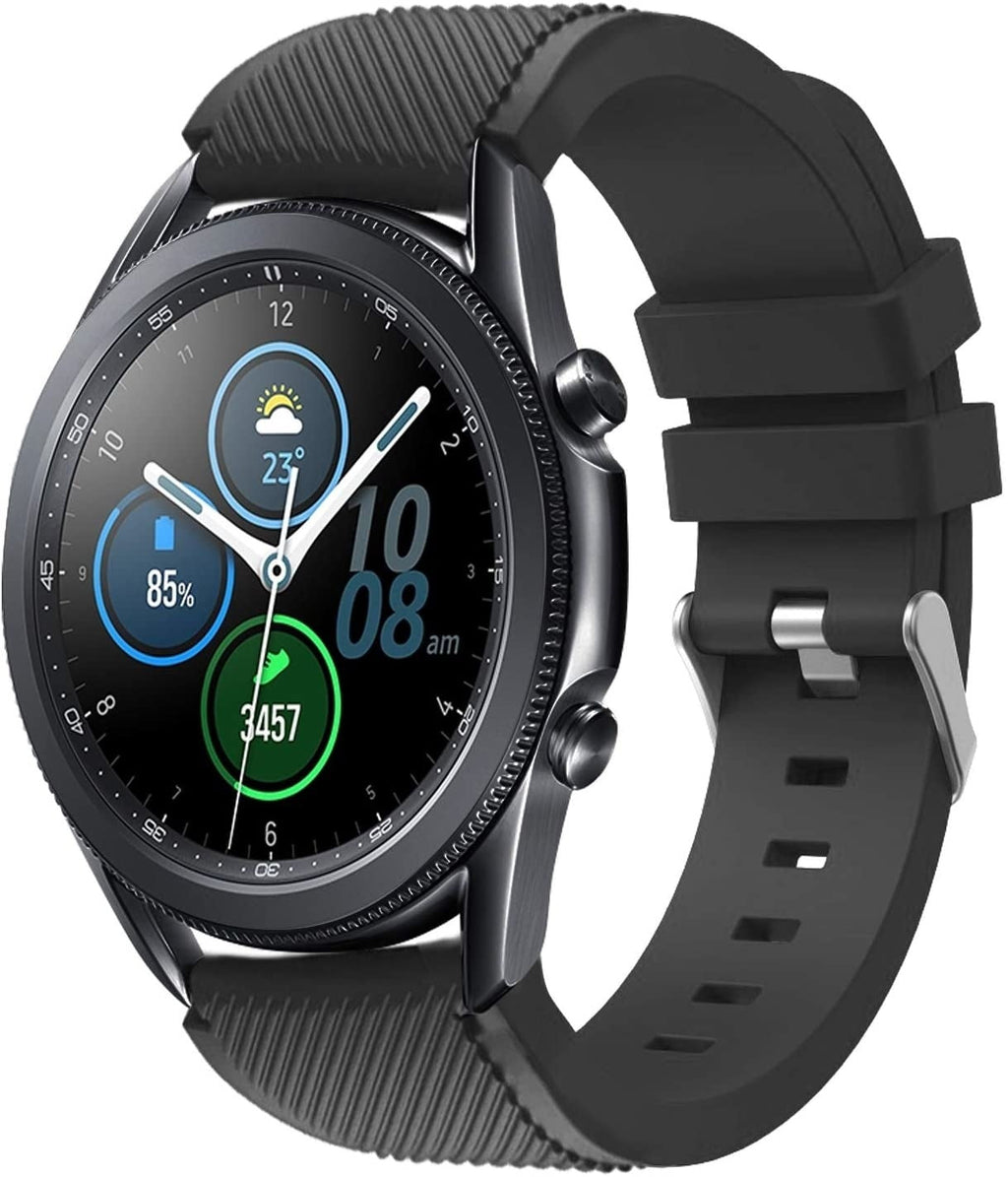 Samsung Galaxy Watch 3 45mm Black Silicone Band for Daily Wear