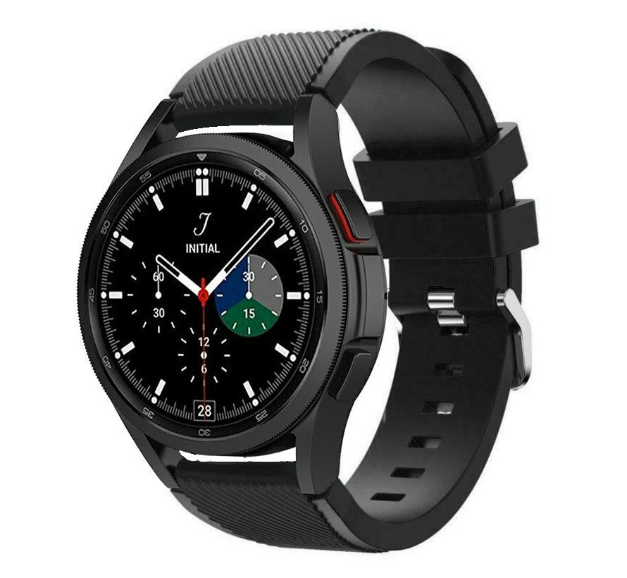 Samsung Galaxy Watch 4 Classic 46mm Black Silicone Band With Buckle