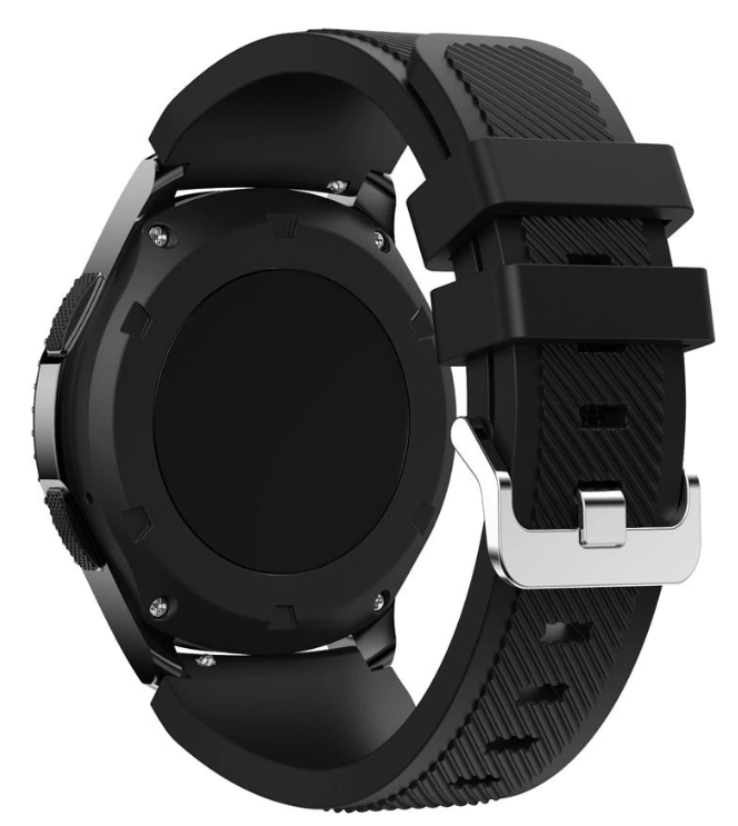 Samsung Gear S3 Black Silicone Strap Replacement Band