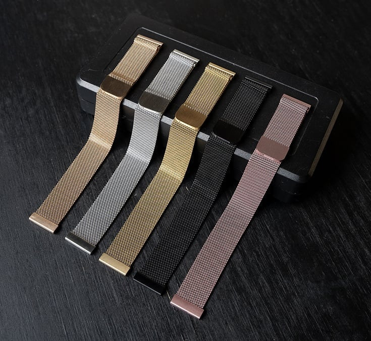Black 20mm Milanese Strap With Quick Release Clasp