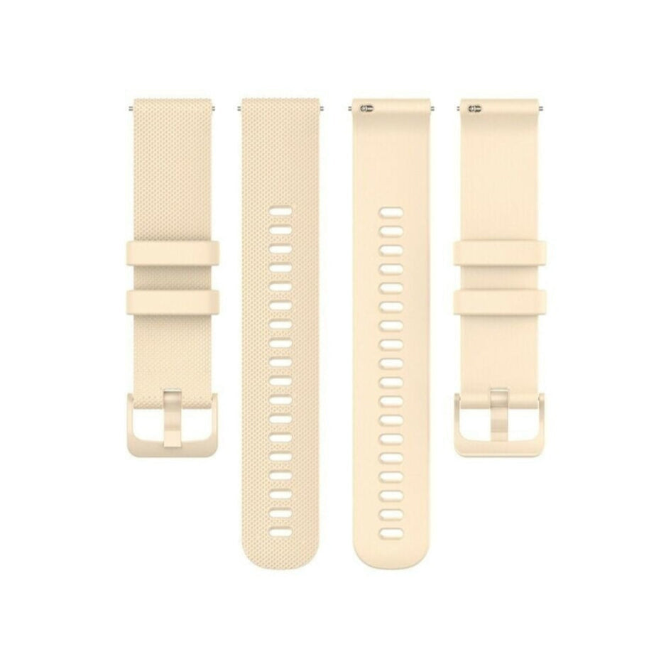 Premium Beige Silicone Strap For Polar Ignite 2 Watch