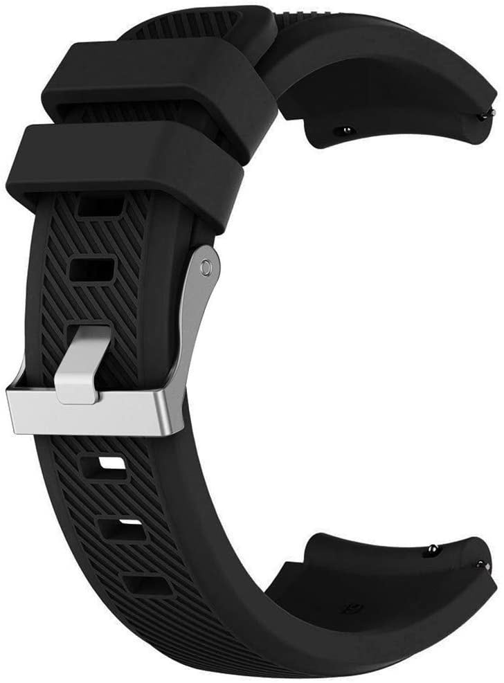 Slim 20mm Silicone Band For Watches With Quick Release Black