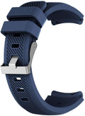Dark Blue 22mm Quick-Release Silicone Watch Band For Everyday Comfort