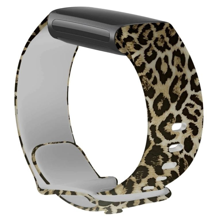 Leopard Pattern Fitbit Charge 5 Wrist Strap Accessory
