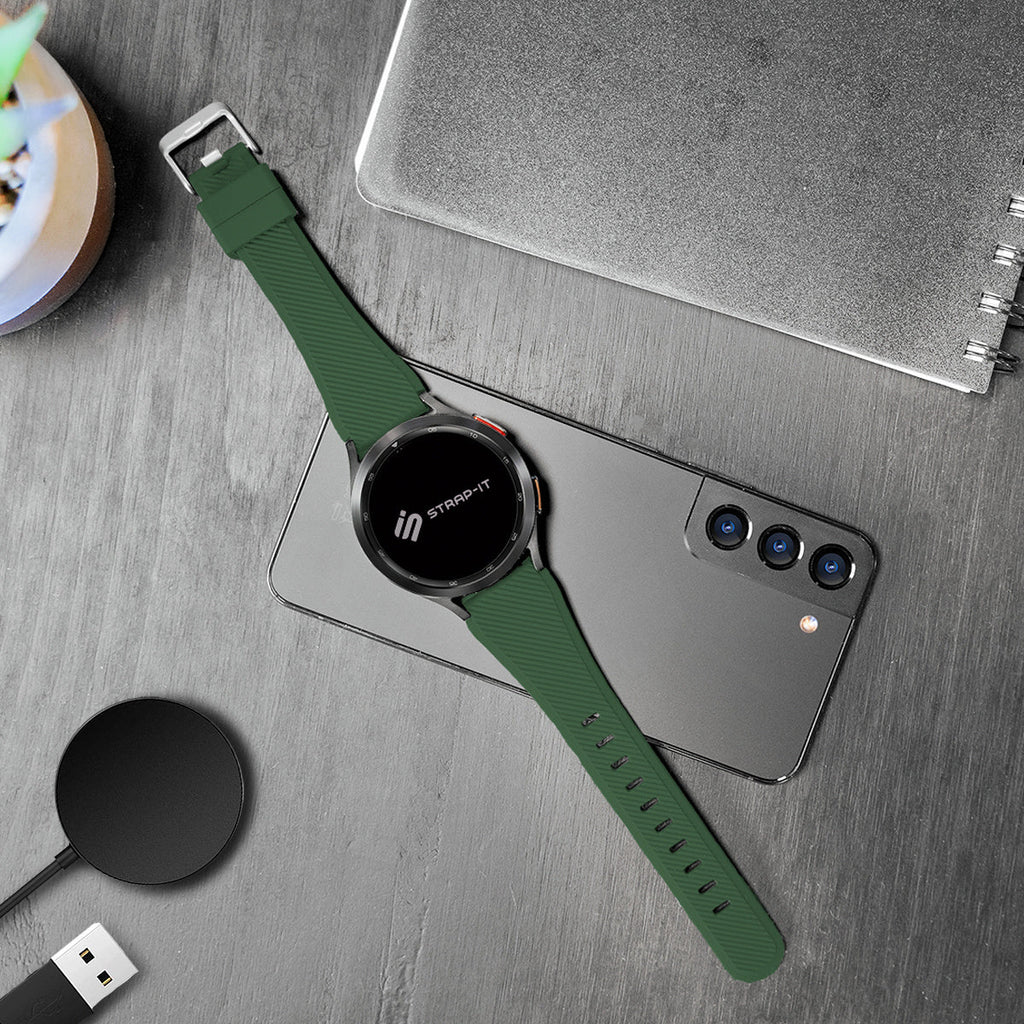 Samsung Galaxy Watch 46mm Silicone Strap Army Green