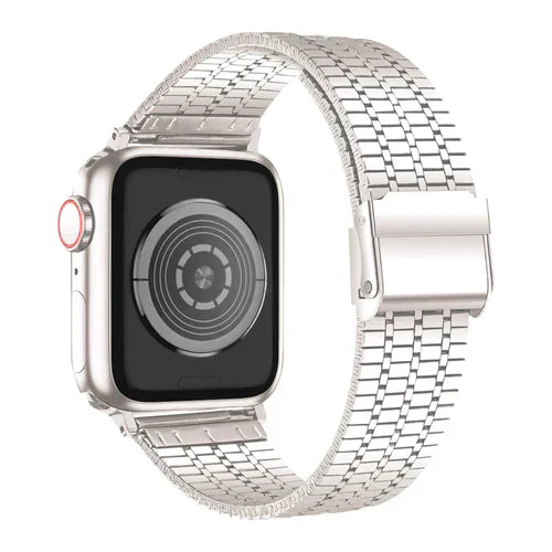Apple Watch Starlight Finish Stainless Steel Band Premium Accessory