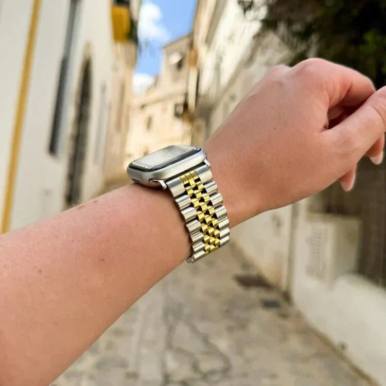 Premium Silver Or Gold Jubilee Steel Band For Apple Watch