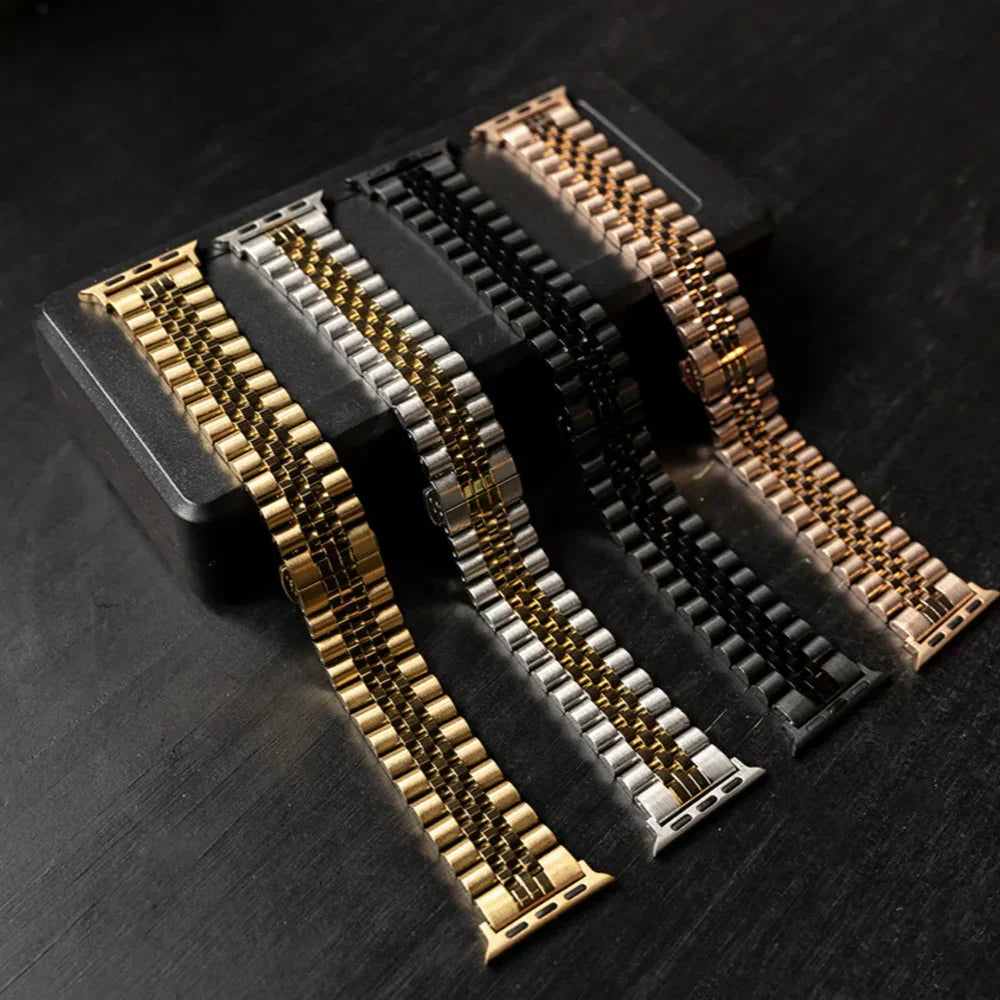 Premium Silver Or Gold Jubilee Steel Band For Apple Watch