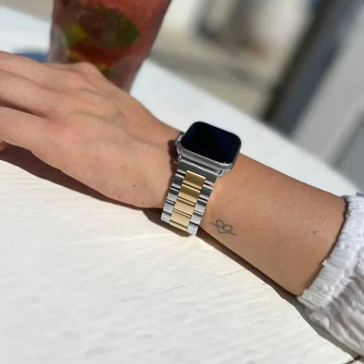 Apple Watch Stainless Steel Band In Silver And Gold For Apple Watch