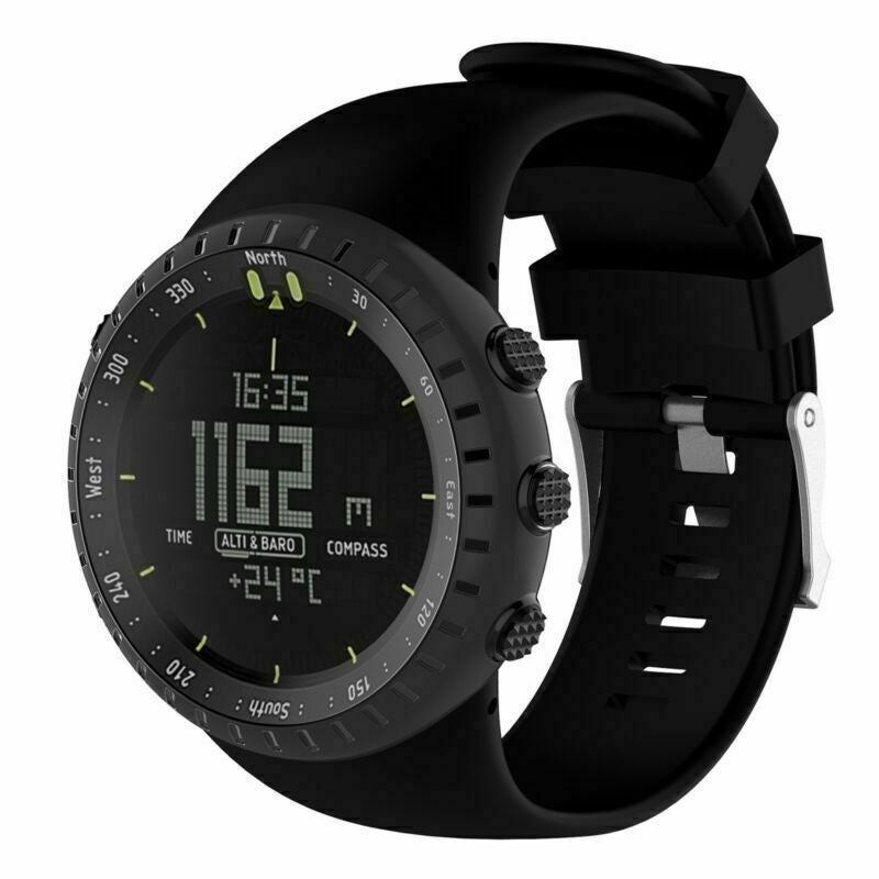 Replacement Black Silicone Band For Suunto Core Watch