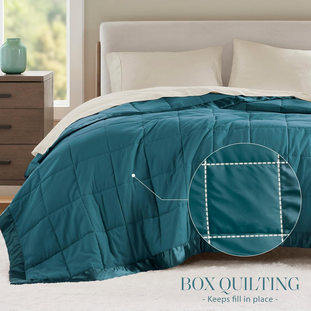 Windom Collection Lightweight Soft Blanket With Satin Trim