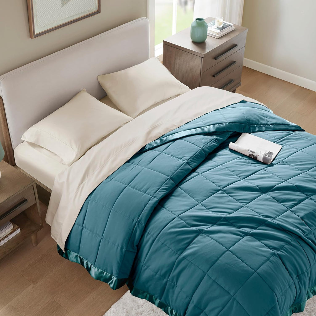 Windom Collection Lightweight Soft Blanket With Satin Trim