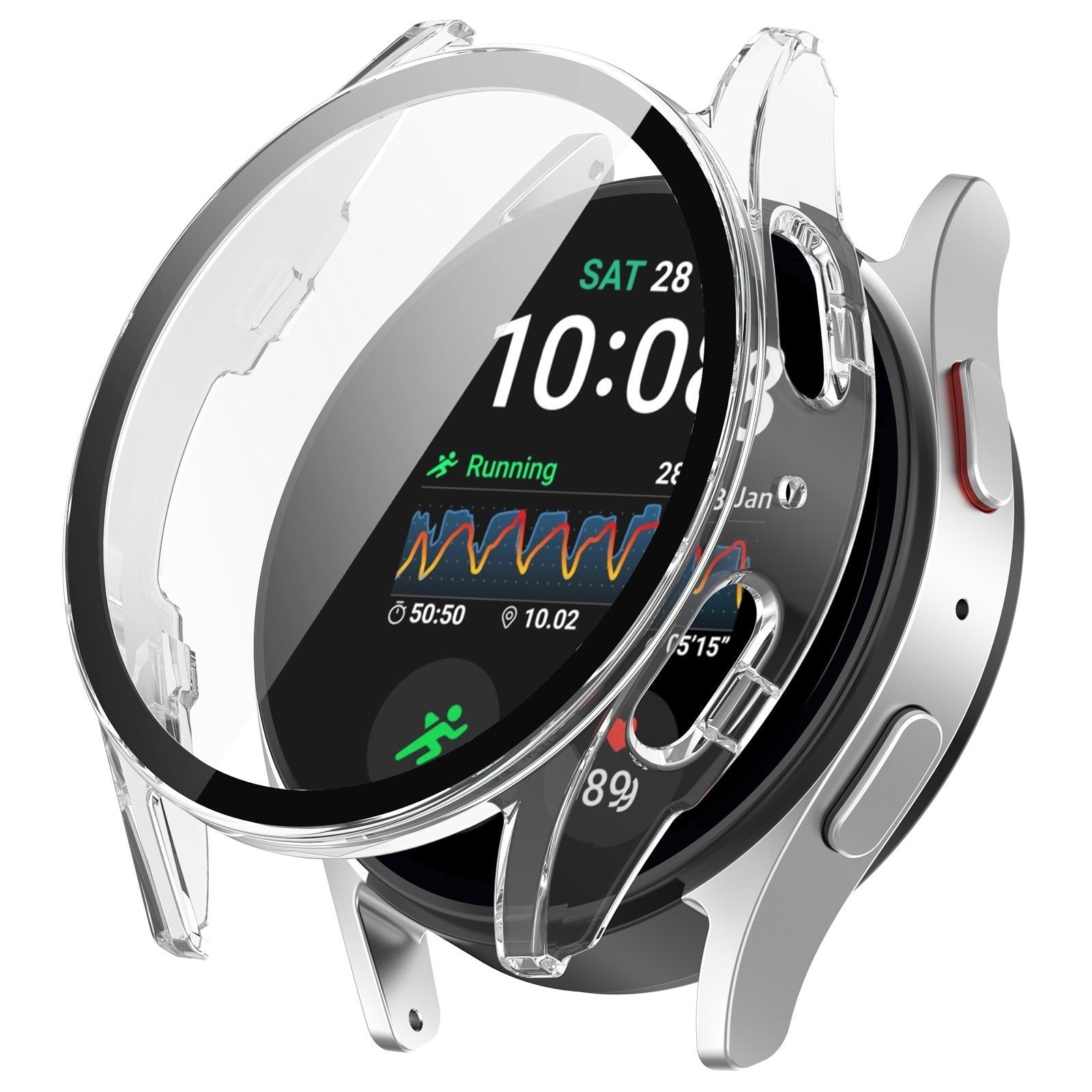 Samsung Galaxy Watch 7 40mm Clear Protective Cover With Glass