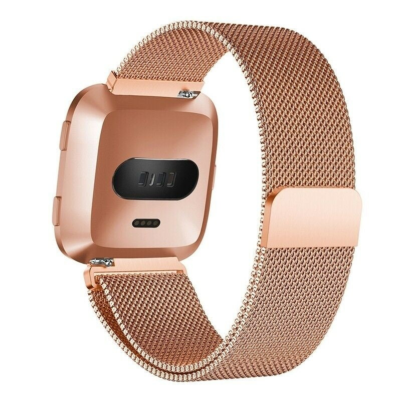 Milanese Strap In Rose Gold For Fitbit Versa And Versa 2