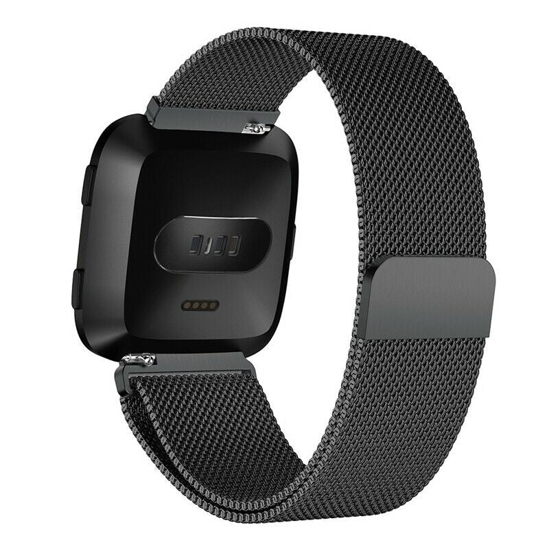 Milanese Strap In Black For Fitbit Versa And Versa 2