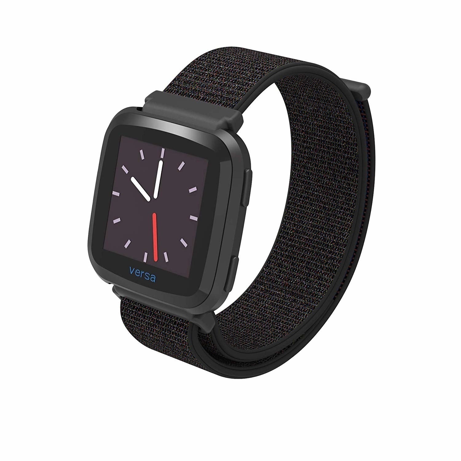 Black Nylon Band for Fitbit Versa and Versa 2 Smartwatch