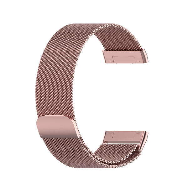 Pink Milanese Mesh Band For Fitbit Versa 4 Smartwatch