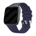 Dark Blue Silicone Band With Buckle For Fitbit Versa And Versa 2