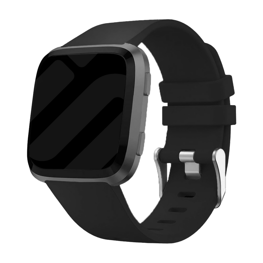 Fitbit Versa And Versa 2 Black Silicone Wrist Strap