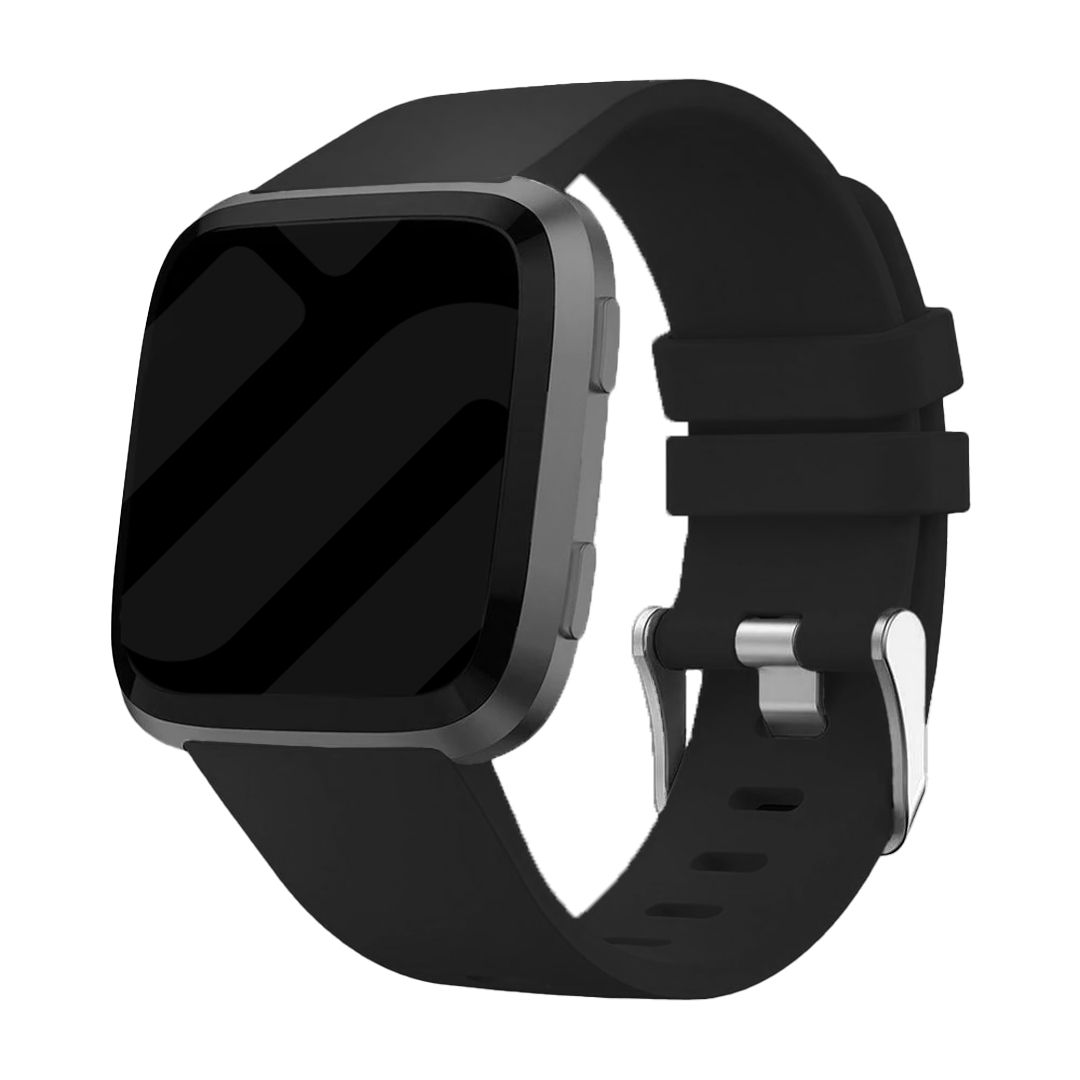 Fitbit Versa And Versa 2 Black Silicone Wrist Strap
