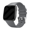 Grey Silicone Band With Buckle For Fitbit Versa And Versa 2