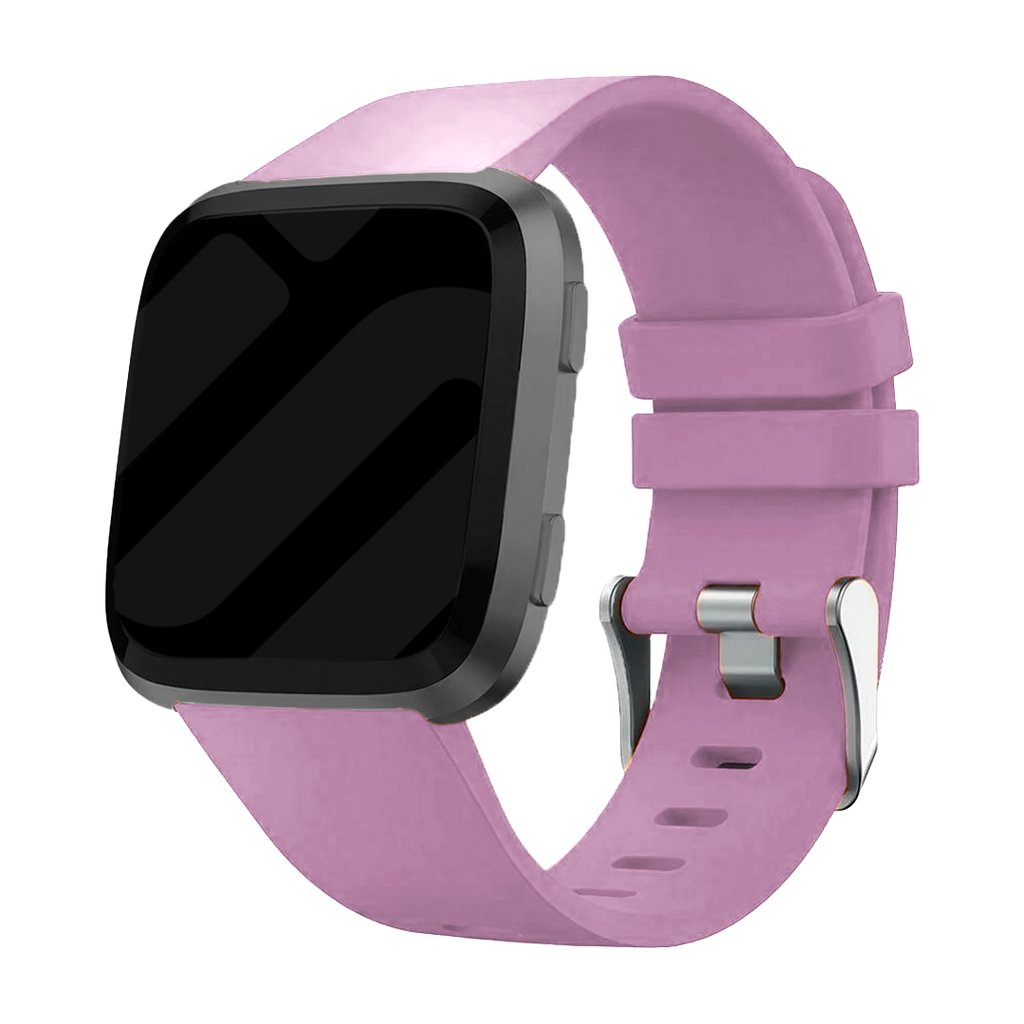 Pink Silicone Watch Band For Fitbit Versa, Versa 2 Smartwatch