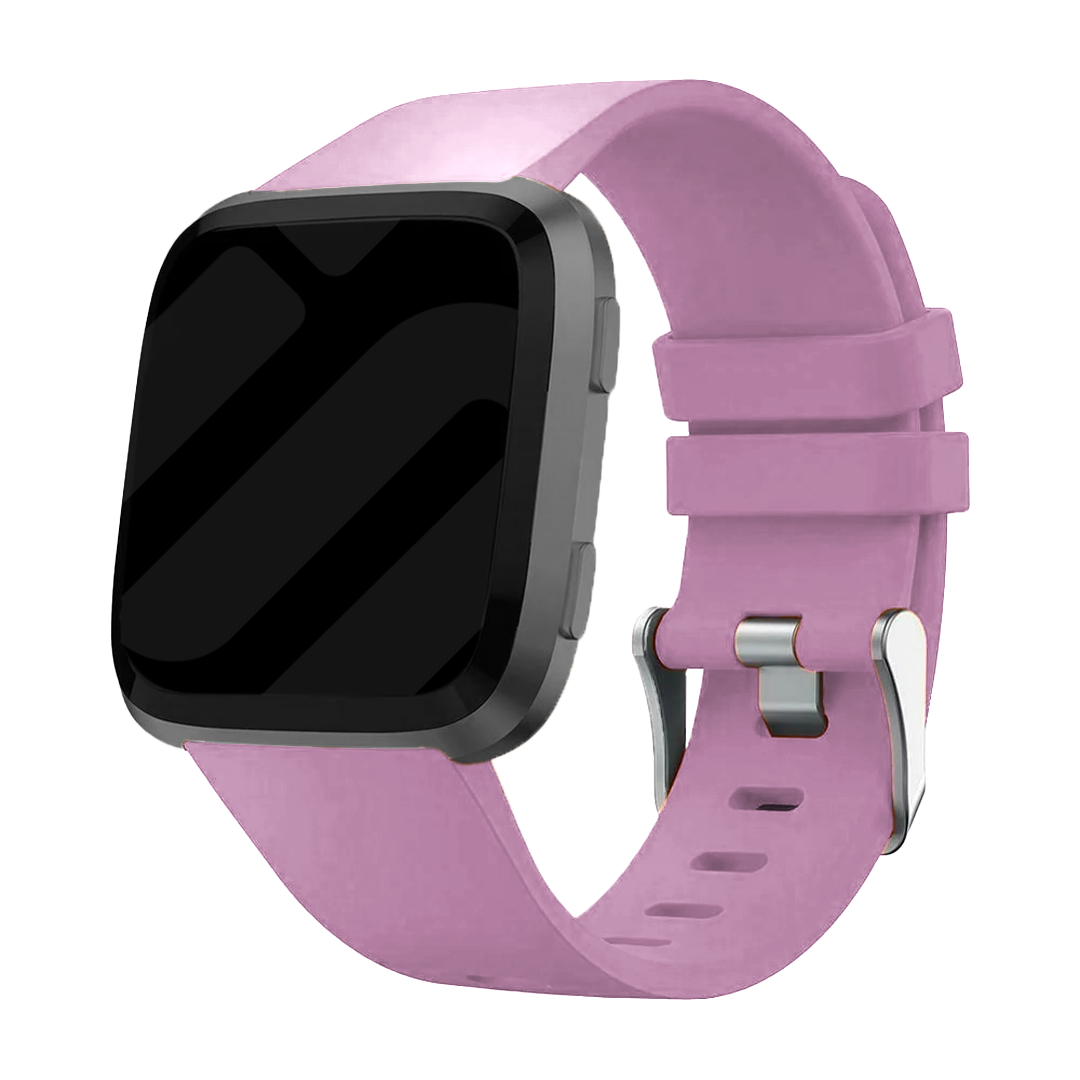Pink Silicone Watch Band For Fitbit Versa, Versa 2 Smartwatch