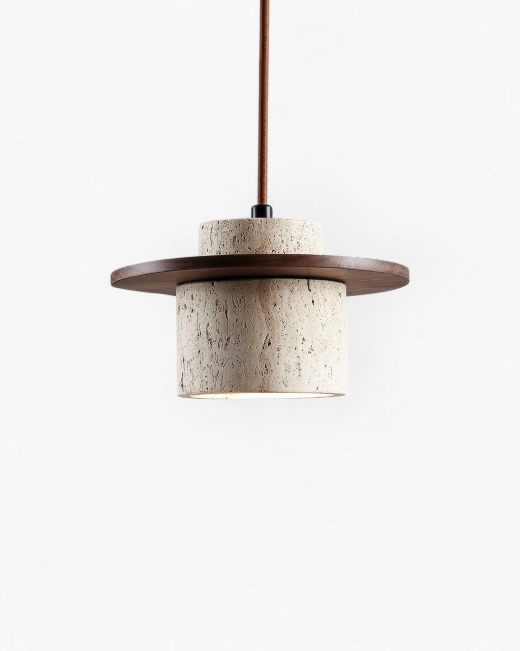 Coren Travertine Stone Pendant Light With Rustic Glow