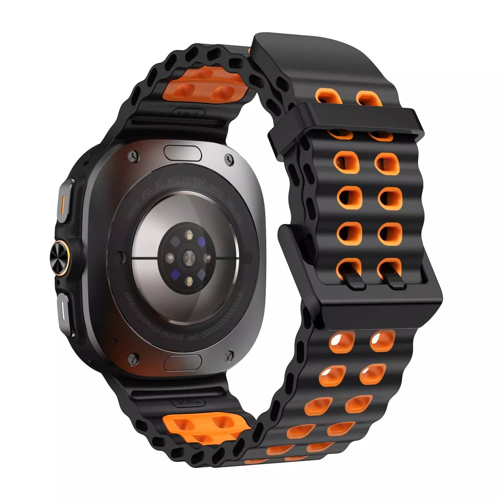 Samsung Galaxy Watch Ultra Wave Silicone Band Orange And Black