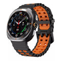 Samsung Galaxy Watch Ultra Wave Silicone Band Orange And Black