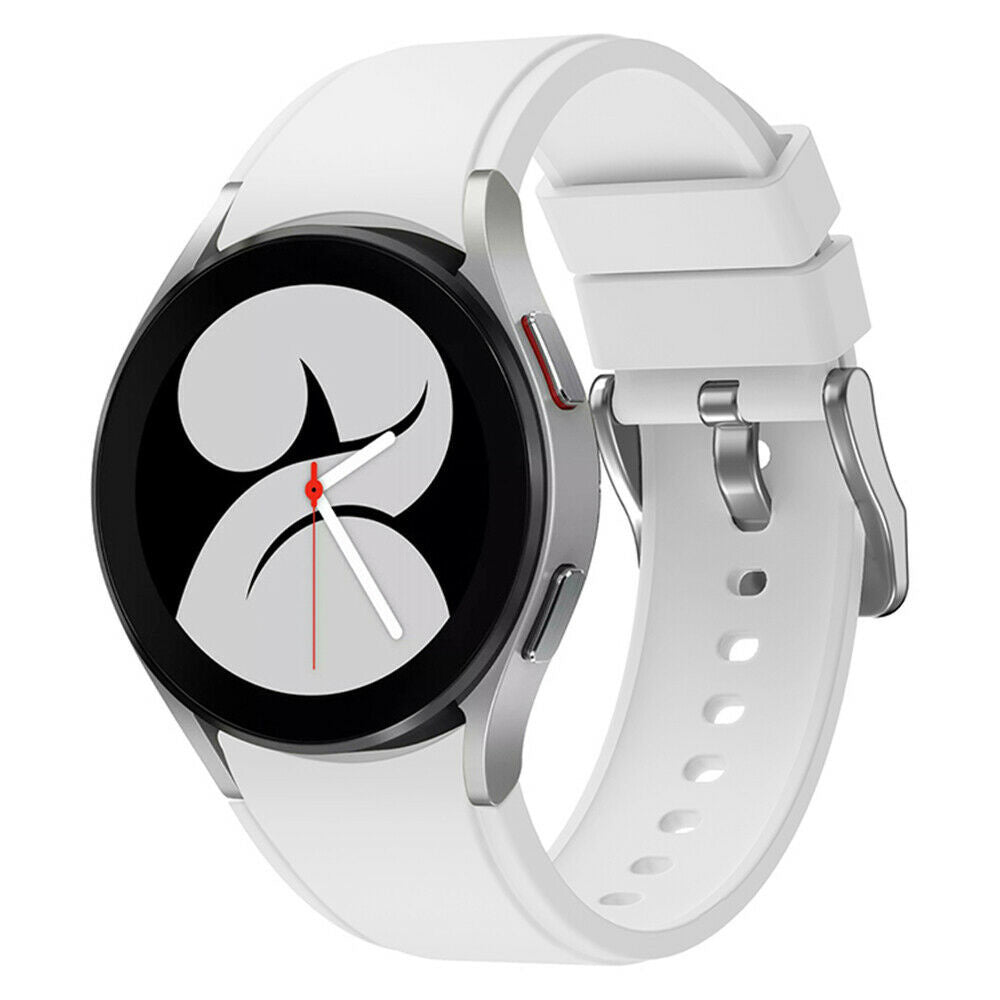 Samsung Galaxy Watch 4 White Silicone Band Perfect Fit
